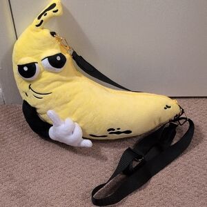 Yellow Banana 🍌 Cool Petty Snacks Crossbody Bag NWOT